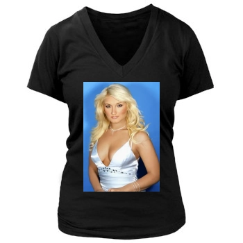 Brooke Hogan Women's Deep V-Neck TShirt