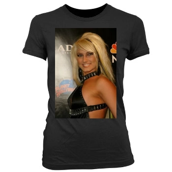 Brooke Hogan Women's Junior Cut Crewneck T-Shirt