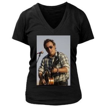 Bruce Springsteen Women's Deep V-Neck TShirt