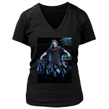 Bruce Springsteen Women's Deep V-Neck TShirt