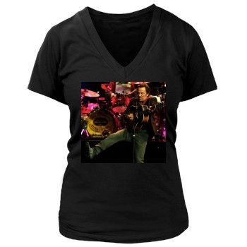 Bruce Springsteen Women's Deep V-Neck TShirt