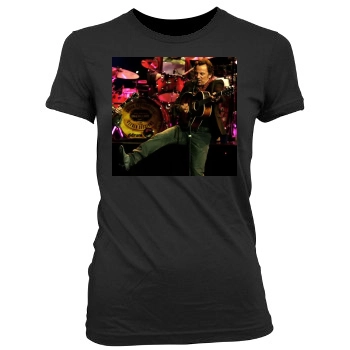 Bruce Springsteen Women's Junior Cut Crewneck T-Shirt