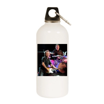 Bruce Springsteen White Water Bottle With Carabiner