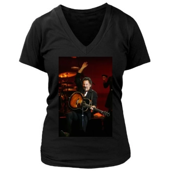 Bruce Springsteen Women's Deep V-Neck TShirt