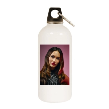 Megan Fox White Water Bottle With Carabiner