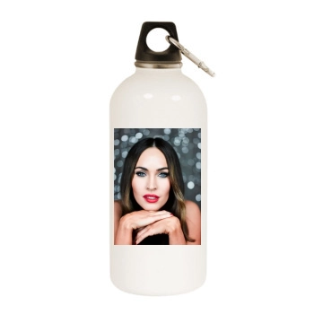 Megan Fox White Water Bottle With Carabiner