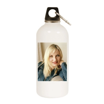 Cameron Diaz White Water Bottle With Carabiner