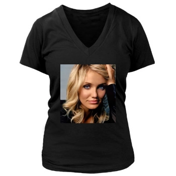 Cameron Diaz Women's Deep V-Neck TShirt