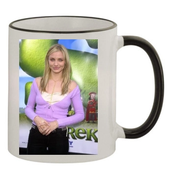 Cameron Diaz 11oz Colored Rim & Handle Mug