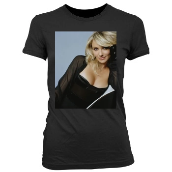 Cameron Diaz Women's Junior Cut Crewneck T-Shirt