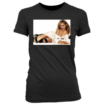 Cameron Diaz Women's Junior Cut Crewneck T-Shirt