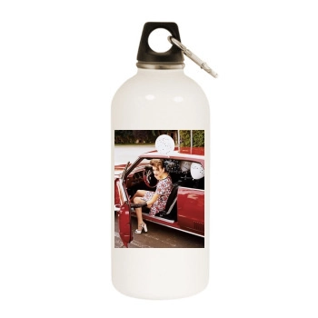 Camilla Belle White Water Bottle With Carabiner