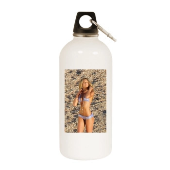 Candice Swanepoel White Water Bottle With Carabiner