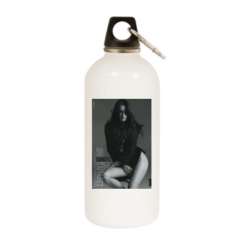 Carla Bruni White Water Bottle With Carabiner