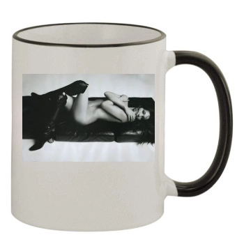 Carla Bruni 11oz Colored Rim & Handle Mug