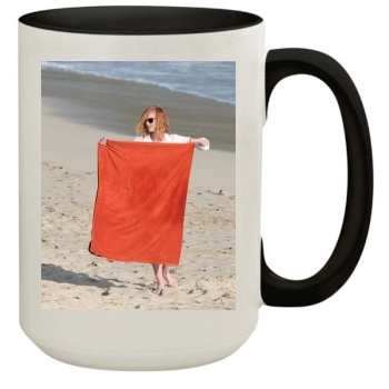 Marg Helgenberger (bikini) 15oz Colored Inner & Handle Mug