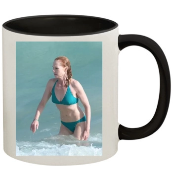Marg Helgenberger (bikini) 11oz Colored Inner & Handle Mug