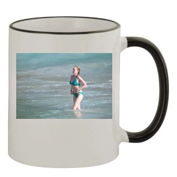 Marg Helgenberger (bikini) 11oz Colored Rim & Handle Mug