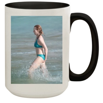Marg Helgenberger (bikini) 15oz Colored Inner & Handle Mug