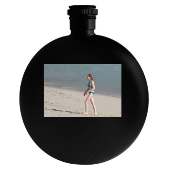 Marg Helgenberger (bikini) Round Flask
