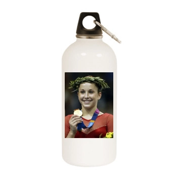 Carly Patterson White Water Bottle With Carabiner