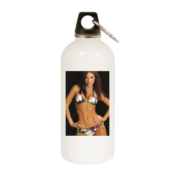 Carmella DeCesare White Water Bottle With Carabiner