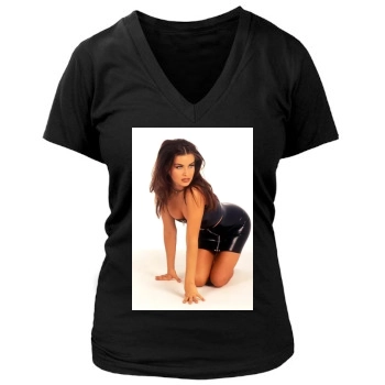 Carmen Electra Women's Deep V-Neck TShirt