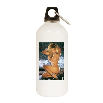 Carmen Electra White Water Bottle With Carabiner