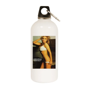 Carmen Electra White Water Bottle With Carabiner