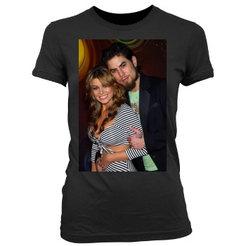 Carmen Electra Women's Junior Cut Crewneck T-Shirt