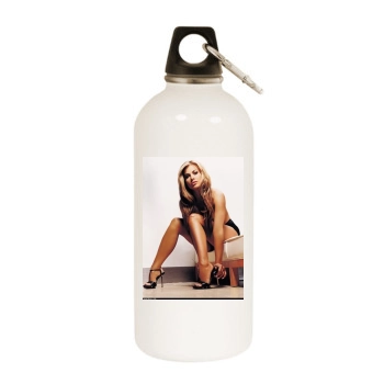 Carmen Electra White Water Bottle With Carabiner