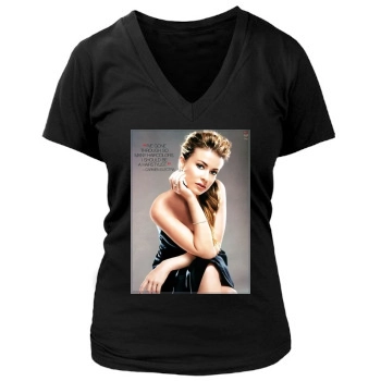 Carmen Electra Women's Deep V-Neck TShirt