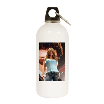 Carmen Electra White Water Bottle With Carabiner