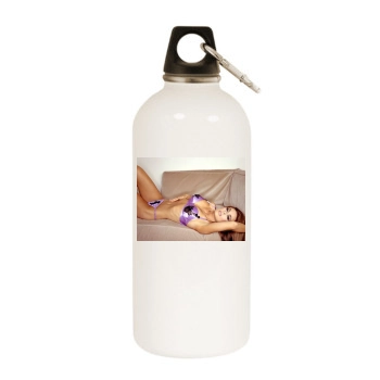 Carmen Electra White Water Bottle With Carabiner