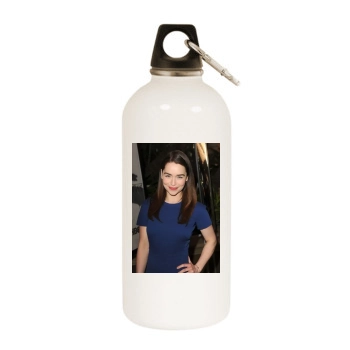 Emilia Clarke (events) White Water Bottle With Carabiner