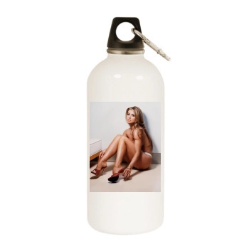 Carmen Electra White Water Bottle With Carabiner