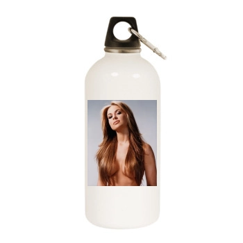 Carmen Electra White Water Bottle With Carabiner