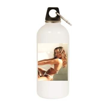 Carmen Electra White Water Bottle With Carabiner