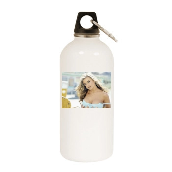 Carmen Electra White Water Bottle With Carabiner