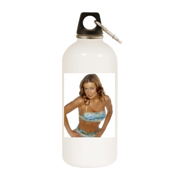 Carmen Electra White Water Bottle With Carabiner