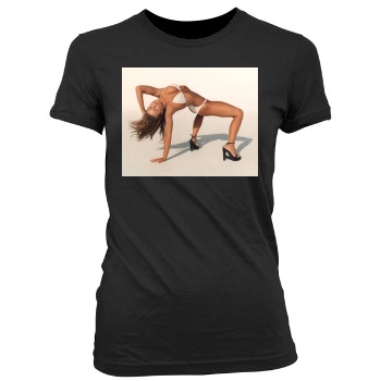 Carmen Electra Women's Junior Cut Crewneck T-Shirt