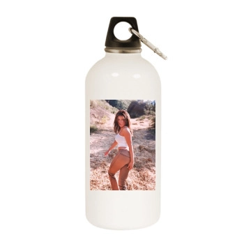 Carmen Electra White Water Bottle With Carabiner