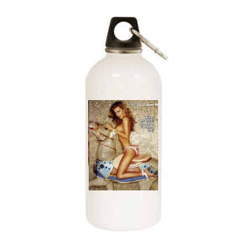 Carmen Electra White Water Bottle With Carabiner