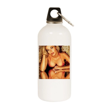 Carmen Electra White Water Bottle With Carabiner