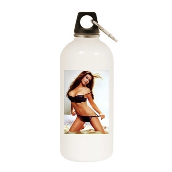 Carmen Electra White Water Bottle With Carabiner