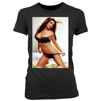 Carmen Electra Women's Junior Cut Crewneck T-Shirt