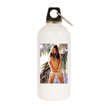 Carmen Electra White Water Bottle With Carabiner