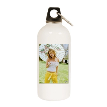 Carmen Electra White Water Bottle With Carabiner