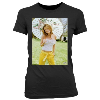 Carmen Electra Women's Junior Cut Crewneck T-Shirt