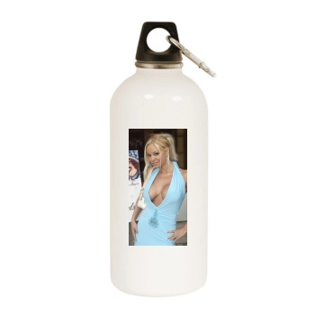 Carmen Luvana White Water Bottle With Carabiner